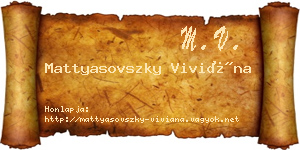 Mattyasovszky Viviána névjegykártya